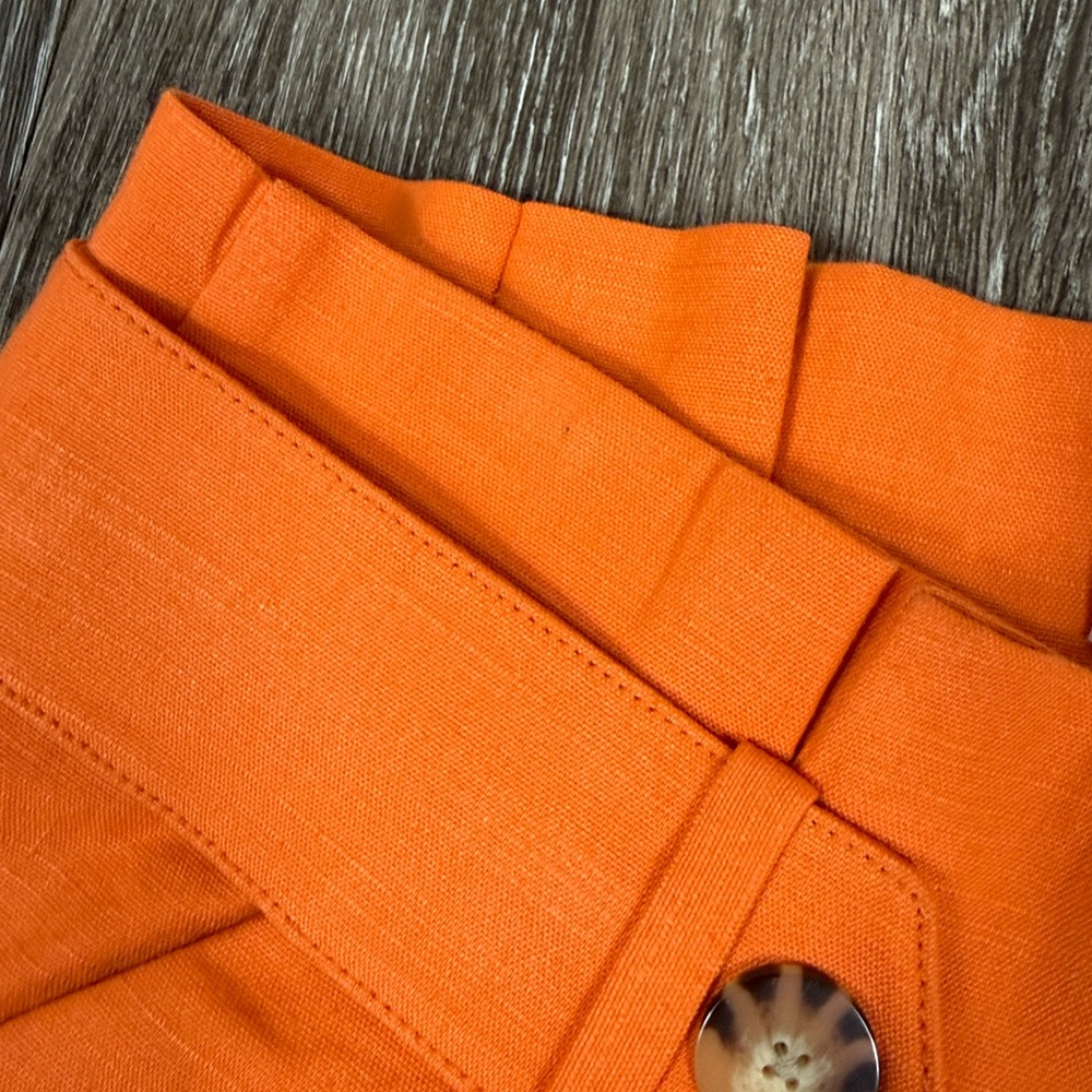 Veronica Beard Bexley Orange Dickey and Franzi Linen Short Set - Picture 16 of 16